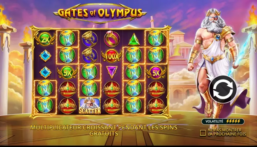 Gates of Olympus - Screenshot du jeu
